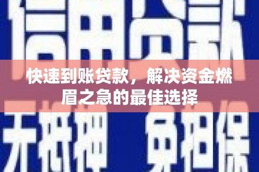 苍南快速到账贷款，解决资金燃眉之急的最佳选择