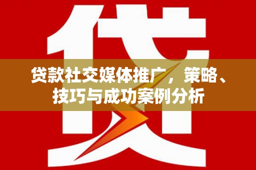 苍南贷款社交媒体推广，策略、技巧与成功案例分析