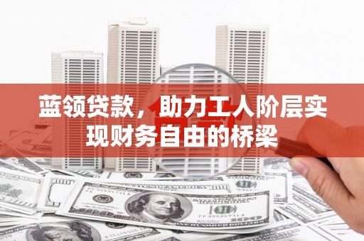 苍南蓝领贷款，助力工人阶层实现财务自由的桥梁