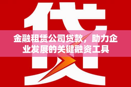 苍南金融租赁公司贷款，助力企业发展的关键融资工具