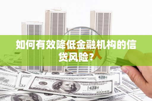 苍南如何有效降低金融机构的信贷风险？