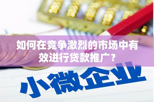 苍南如何在竞争激烈的市场中有效进行贷款推广？