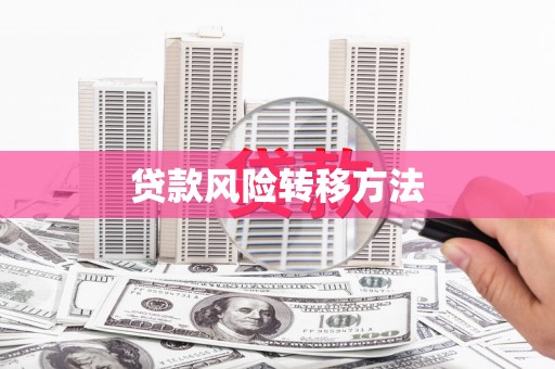 苍南贷款风险转移方法 苍南贷款风险转移方法