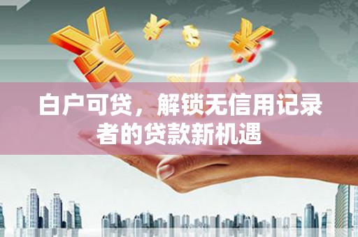 苍南白户可贷，解锁无信用记录者的贷款新机遇