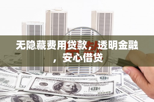 苍南无隐藏费用贷款，透明金融，安心借贷