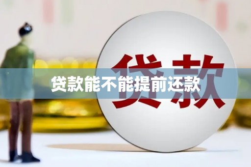 苍南贷款能不能提前还款