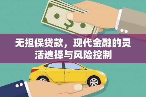 苍南无担保贷款，现代金融的灵活选择与风险控制