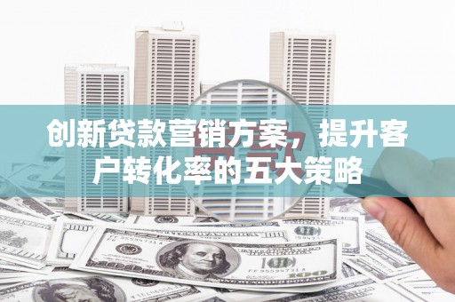 苍南创新贷款营销方案，提升客户转化率的五大策略