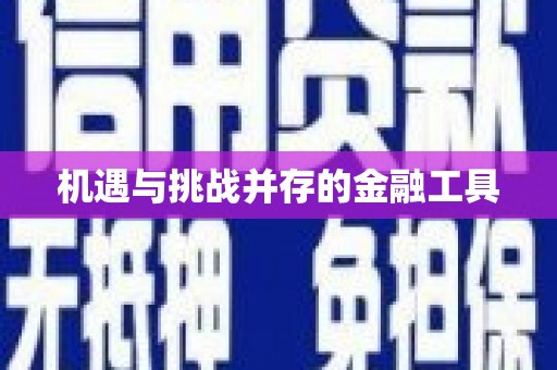 苍南机遇与挑战并存的金融工具