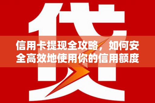 苍南信用卡提现全攻略，如何安全高效地使用你的信用额度