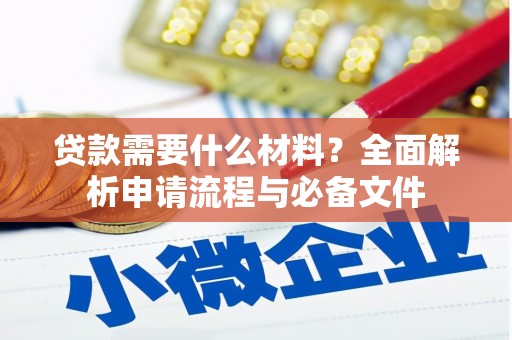 苍南贷款需要什么材料？全面解析申请流程与必备文件
