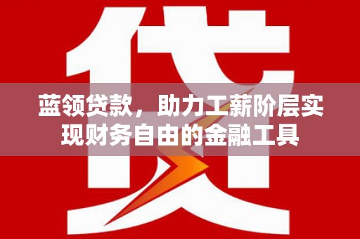 苍南蓝领贷款，助力工薪阶层实现财务自由的金融工具