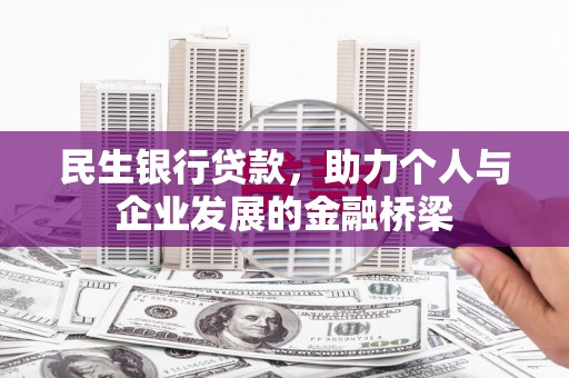 苍南民生银行贷款，助力个人与企业发展的金融桥梁
