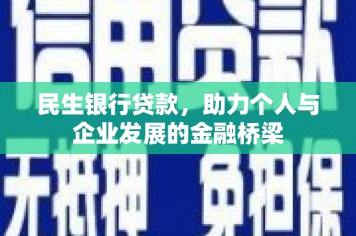 苍南民生银行贷款，助力个人与企业发展的金融桥梁