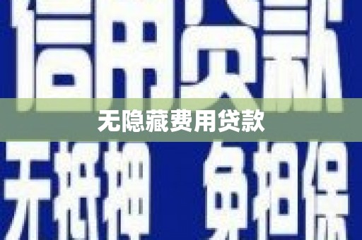苍南无隐藏费用贷款