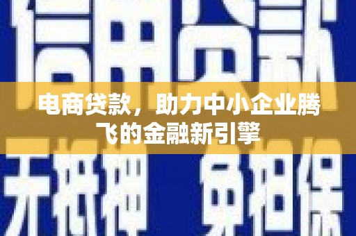 苍南电商贷款，助力中小企业腾飞的金融新引擎