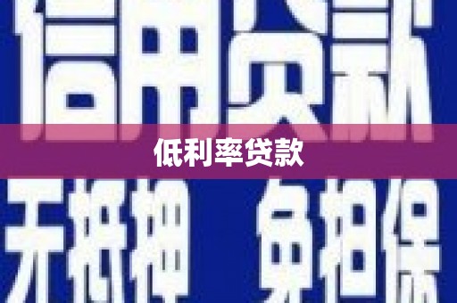 苍南低利率贷款