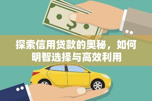 苍南探索信用贷款的奥秘，如何明智选择与高效利用