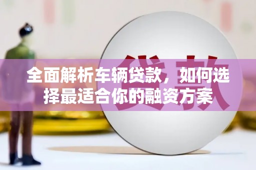 苍南全面解析车辆贷款，如何选择最适合你的融资方案