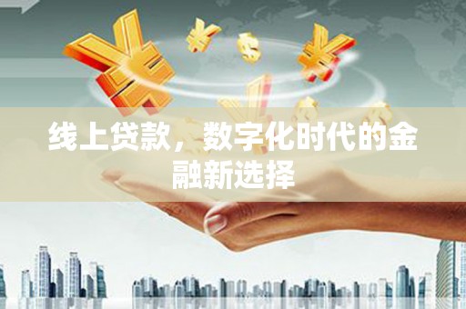 苍南线上贷款，数字化时代的金融新选择