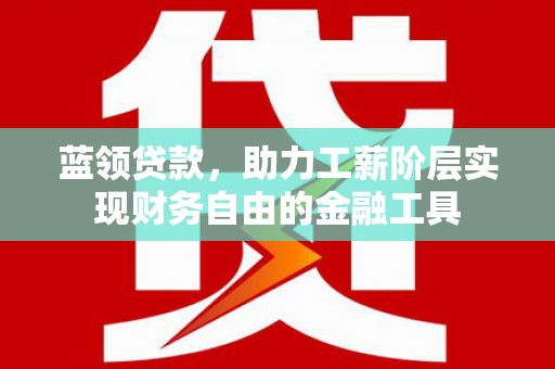 苍南蓝领贷款，助力工薪阶层实现财务自由的金融工具