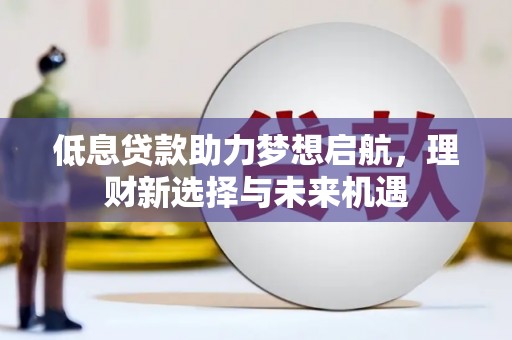 苍南低息贷款助力梦想启航，理财新选择与未来机遇