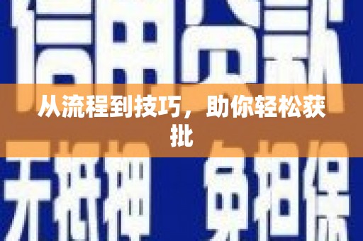 苍南从流程到技巧，助你轻松获批