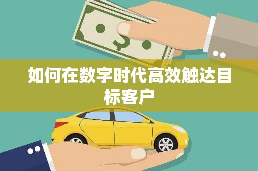 苍南如何在数字时代高效触达目标客户
