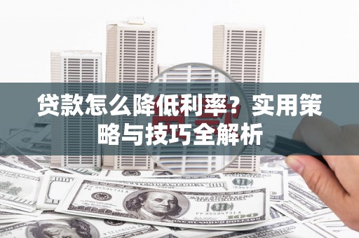 苍南贷款怎么降低利率？实用策略与技巧全解析